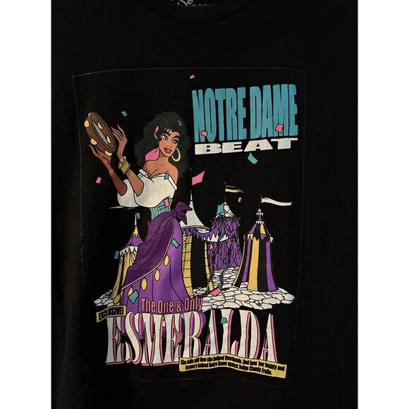 Y2K Vintage Disney Hunchback of Notre Dame Black Esmerelda T-Shirt M RARE - Picture 3 of 5